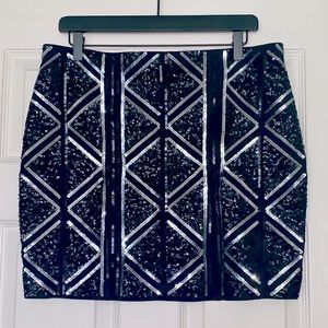 Express Sequin High Waisted Miniskirt